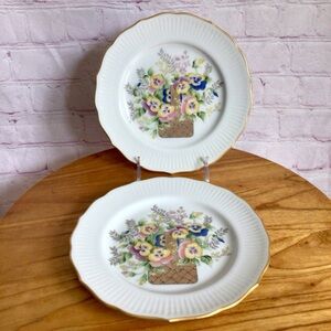 Vintage RFB for Tastesetter Golden Bouquet Plates - Set of 2